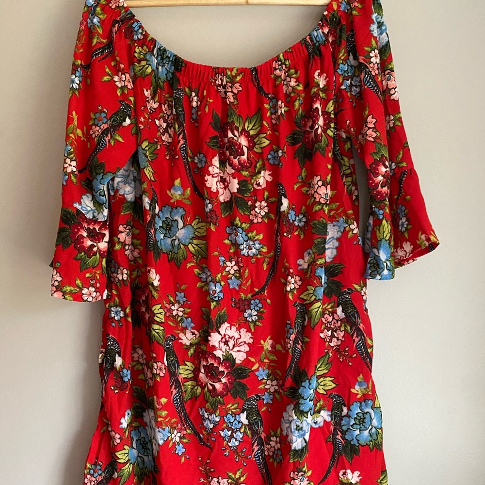 Floral, off the shoulder, dress